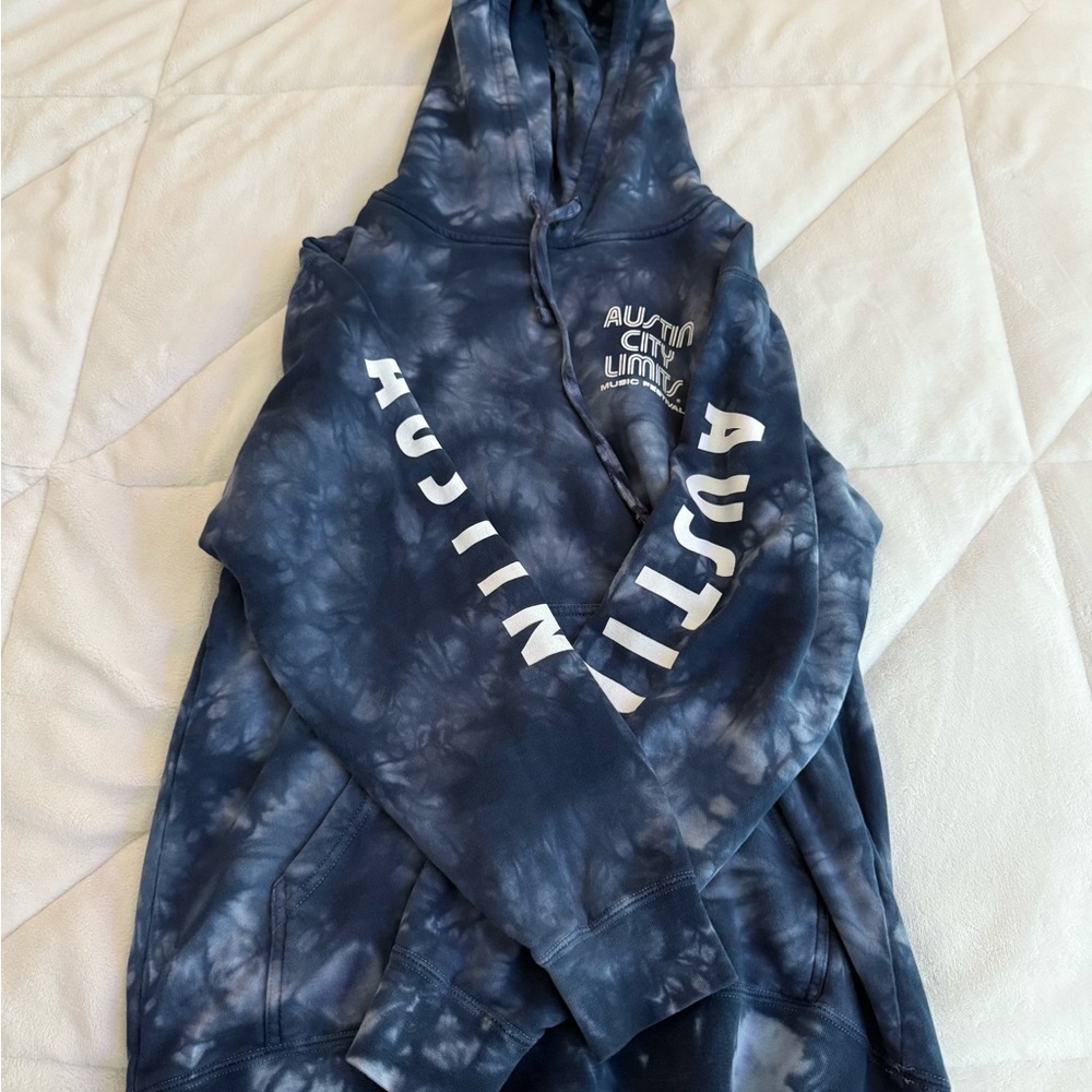 Austin City Limits Blue Tie Dye Hoodie